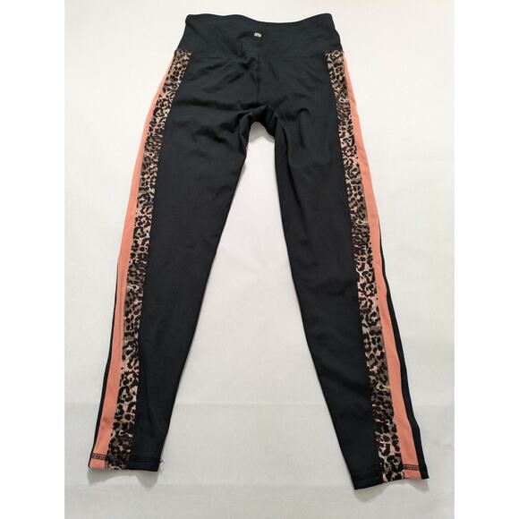 Marika Leggings Women's Medium Black Leopard Print Yoga‎ Pants Tummy Control - Picture 1 of 7